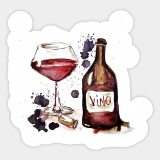 Wine - vino Sticker